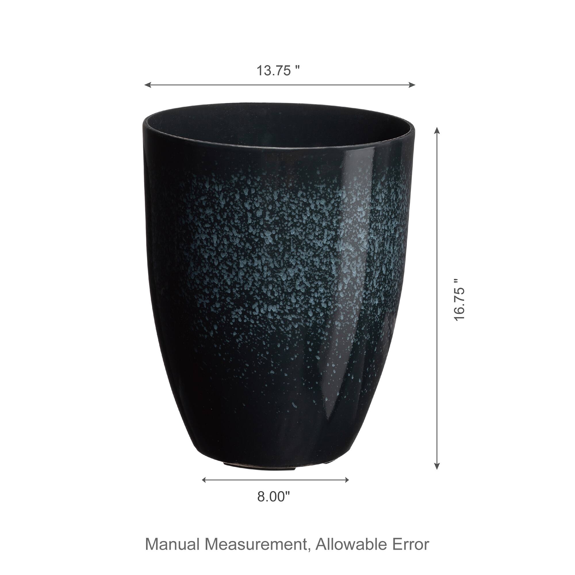 Glitzhome® 17" Eco-Friendly Oversized Faux Ceramic Tall Bowl Planters